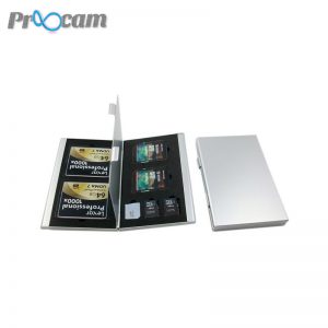 Proocam Aluminium Memory Card Holder Case load Sd,CF,TF,Sim Card