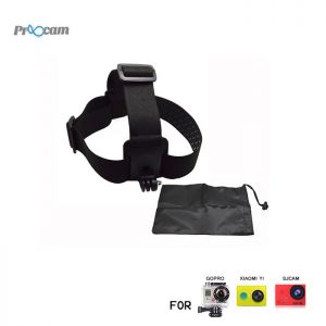 Proocam Pro-J023 Elastic Adjustable Head Strap with anti-slide Glue with Storage Bag for Gopro Hero , Sjcam , Mi Yi etc