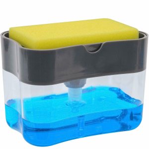 Delly Soap Dispenser Pump Sponge Caddy New Creative Kitchen 2-in-1 Manual Press Liquid kicthen SDS-DR
