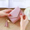 Delly Women Purse Fashion Korean Leather Wallet Short style Purse Zip Card coin Holder - light Pink SWP-LPK