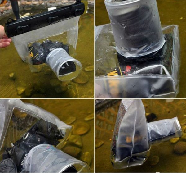 Bingo Wp055 Waterproof Case for Digital DSLR Camera for Long lens - Black (150mm)  free waist pouch