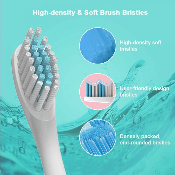 Delly Sonic Electric toothbrush Waterproof dupot bristles ultrasonic motor health -Black