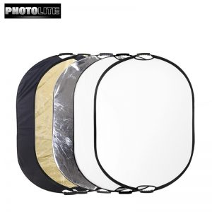 Photolite 80 X 120cm 5 in1 Light Reflector with Bag - Translucent, Silver, Gold, White