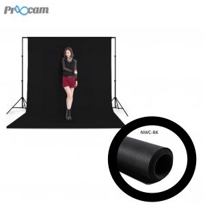 Proocam NWC-BK Non woven cloth Professioanl Backdrop background for Photographer -Black (3X6meter)