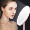 Delly LMM-1P LED Makeup Mirror with Touch Sensor Table Beauty Pink with stand light Face Cosmetic Mirror with Storage