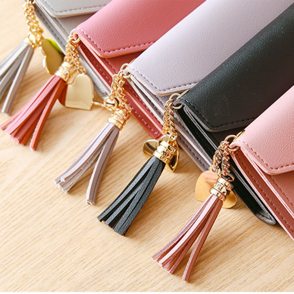 Delly Women Purse Fashion Korean Leather Wallet Long style Purse Zip Card coin Holder - Brown LWP-BR