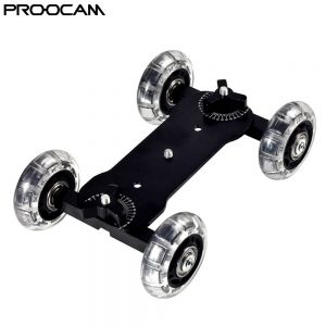 Proocam MVD-01 Medium Dolly video Skater with Wheel Rolling Black For DSLR Camera Camcorder