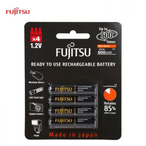 Fujitsu AAA rechargeable Battery 950mah (Min900ma) 4pcs pack -Made in Japan