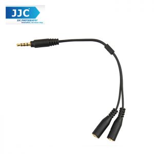 JJC Cable-SPY1 Adapter 3.5mm TRRS Jack Cellphone to Microphone and Headphone Convertor Cable  (SPY1)