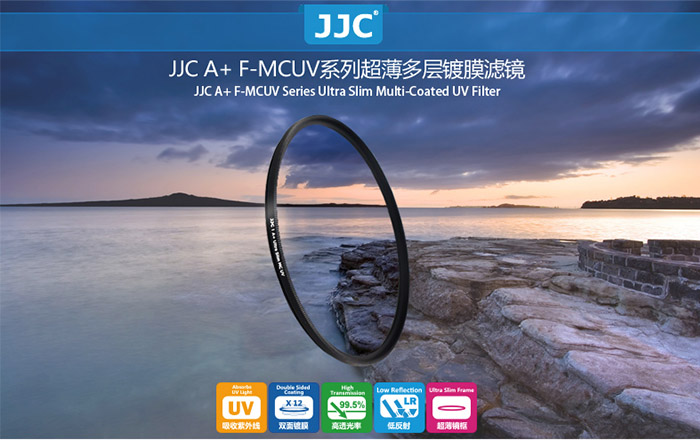 Japan AGC Glass JJC A F-MCUV49 Multi-Coated MC UV Ultra Slim Lens Filter 49mm for Camera DSLR Lens 