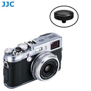 JJC SRB-BK Black Convex Metal Soft Release Button for Fujifilm Leica Cameras (Black)