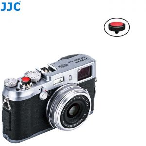 JJC SRB-BK Red Convex Metal Soft Release Button for Fujifilm Leica Cameras (BLACK Red)