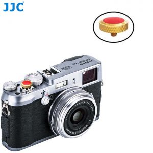 JJC SRB-DGD Red Convex Metal Soft Release Button for Fujifilm Leica Cameras (Gold Red )
