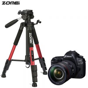 Zomei Q111 Portable Pro Camera Travel Tripod Lightweight Stand for DSLR Morroless camera RED
